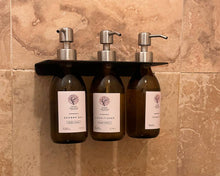 Cargar imagen en el visor de la galería, base para 3 botellas dispensadoras de acero inoxidable - suministro para hoteles y restaurantes