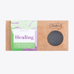 Jabón Terapéutico Healing - Té Verde, Avellana, Caléndula y Menta - 120gr